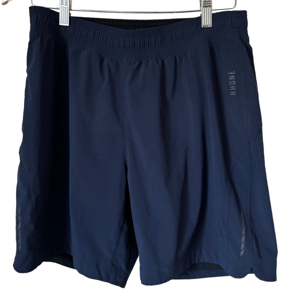 Rhone Essentials Training Shorts Men's Size Med 7" Inseam Navy Blue Lined